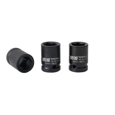 Professional 1/2 Inch 12.5mm Drive CR-V 16mm Short Hex Heavy Sockets for Garage Auto Maintenance