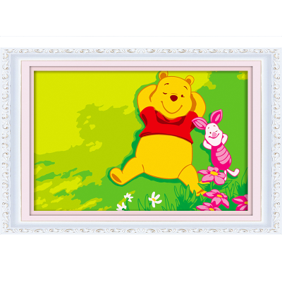 New Design 20*30cm Bear Customized Painting by Numbers Kits Cute Cartoon Oil Painting