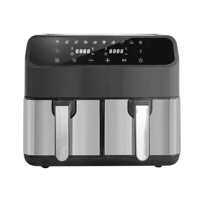 2024 New Arrivals Trending Smart Air Fryer Oven Large Dual Oven 8L Bakery Stainless Steel Electric Source for Household Use