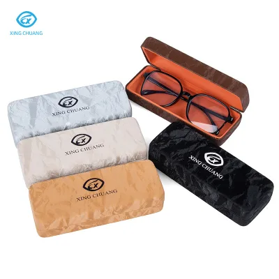 Good Quality Customized Premium Leather Glasses Box Portable Eyeglasses case With Fashion Sunglasses Packaging