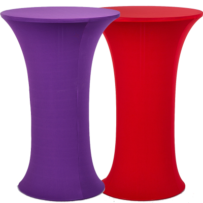 Handmade High Bar Cocktail Table Cloth Elegant Wedding Table Cover in Spandex for Cocktails and Events