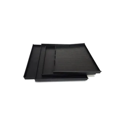 Black PP ESD Anti-static Square Tray for Electronic Component Storage Custom Size 50kg Load Capacity