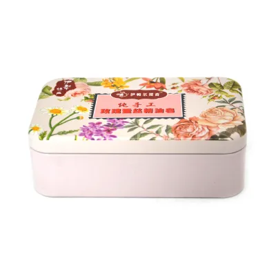 Customized Rectangular Tin Cigarette Cases / Cigarette Packaging Tin Box / Hinged Metal Cigarette Box
