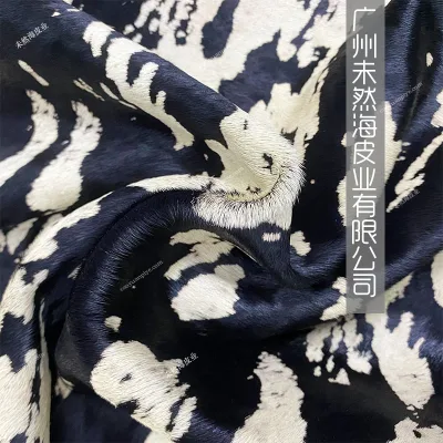 Horsehair Melange Printed Leather Horsehair Italian Craftsmanship Genuine Leather