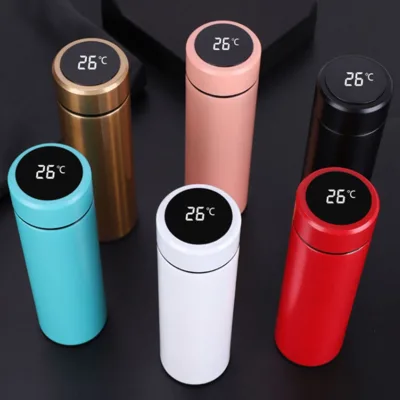 Wholesale 500ml Stainless Steel Insulated Hot Water Portable Practical Leak Proof Smart Water Bottle