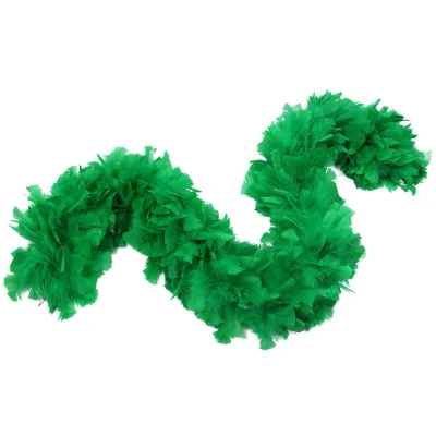 Wholesale Green Flat Fashion Large Fluffy Feather Boa for Wedding Supplies