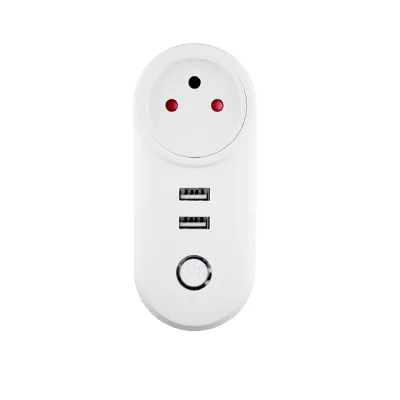 IL Israel Plug Smart Socket Plug with 2 USB Interface ZigBee 3.0 Remote Voice Control Work with Echo Plus and Most Zigbee Hub