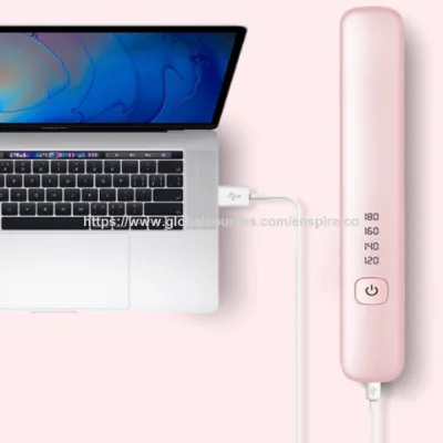 Usb wireless charging ceramic glaze straight and curling dual-use Straightener hair curling iron