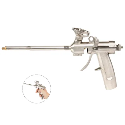 Expanding Foam Gun White Aluminum Alloy Spray Foam Insulation Gun