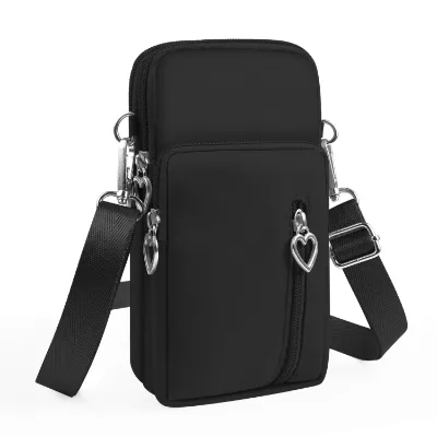 HAWEEL Mini Crossbody Phone Case Bag Vertical Zipper Pouch Mobile Phone Bags Wallet Crossbody Bag for Phone