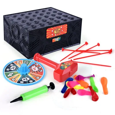 Blast Box Balloon Explosion Plastic Table Game Practical Joke Toy for Kids Family Party