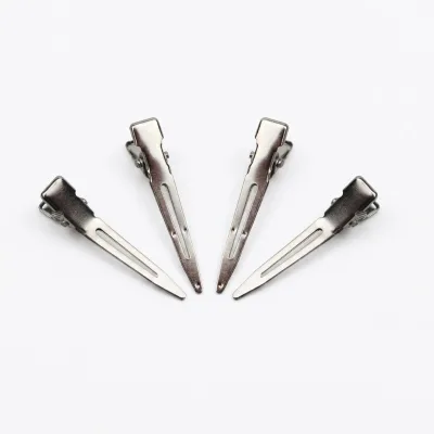 Professional 4.5cm Mini Steel Sectioning Clips Rust-Proof Stainless Iron Duckbill Clips Crease-Free Makeup Hairpins Set