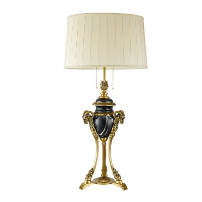 Goat Led Table Lamp Black Marble Classical Reading Lamps Desk Lamps Style Bronze Antique Marble European Electric White Indoor