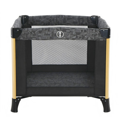Portable Foldable Baby Playard Crib with Aluminum Tubes Mesh Sides Crib for Indoor or Outdoor Use Baby Bed