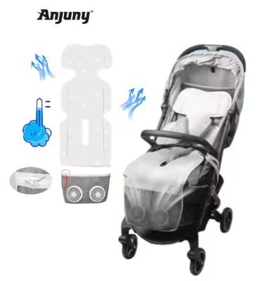 Anjuny Customizable Removable Stroller Seat Pad Cooling Summer Baby Stroller Seat Cushion Ventilated Washable