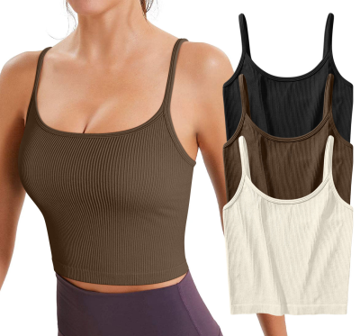 Hot Selling Sexy Strapless Seamless Sleeveless Sport Quick Drying Women's Tank Top