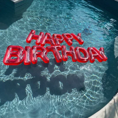Custom PVC Alphabet & Number Inflatable Swimming Ring Kid-Friendly Floating Row for Birthday & Pool Party Balloon Decoration