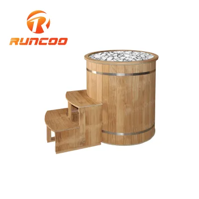 Thermo Knotless Spruce One Person Wood Ice Bath Recovery Tubs All in One Steel Ice Bath with Chiller
