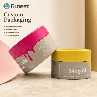 Custom Round Paper Tubes for Cosmetics and Face Mask Packaging With Refined Finish and Sustainable Materials