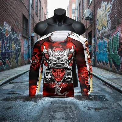 Moisture Wicking Rashguards, Spandex Fabric Sublimation Rash Guard Customized Design Custom Printed Rash Guard,