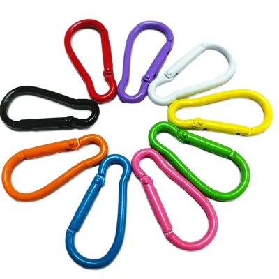 Manufacturer Wholesales D-Shaped Carabiner Gourd-Shaped Aluminum Climbing Buckle No. 5 Paint Outdoor Supplies with Plain Finish