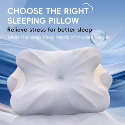 OEM ODM Custom Modern Ergonomic Memory Foam Sleeping Pillow Cool Touch 300tc Thread Count Anti-Bacteria Removable Cover Neck
