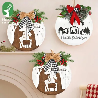 Handmade Creative Wooden Garment Shape Christmas Decoration Home Wall Hanging Door Shopping Mall Window Hotel Scene Layout