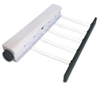 5 Line Rretractable Clothes Airer Wall Mounted Clothes Drying Line Hanging Clothes Dryer
