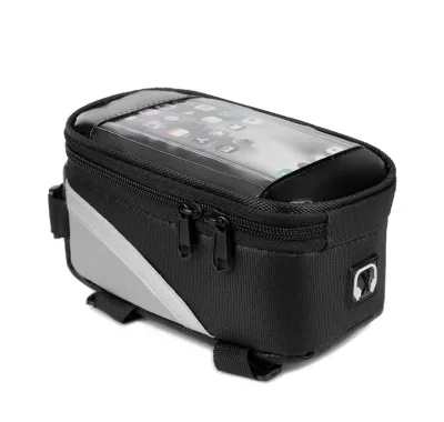 ISO Manufacturer Custom Outdoor Cycling Phone Holder Bag Waterproof Large Capacity Bike Frame Bag