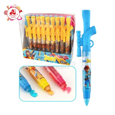 Cartoon Gun Jam Candy Gun Shaped Squeeze Syrup Jam Candy