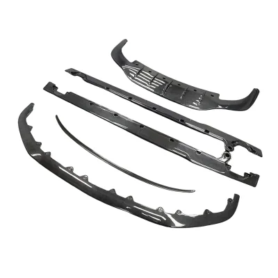 W12 STYLE CARBON FIBER BODY KIT for BENTLEY FLYING SPUR 2020 FRONT BUMPER LIP DIFFUSER SIDE SKIRT