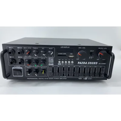 FM Radio BT Professional Sound Amplifier for Home Theater 300W Equipment 2-Channel Power Amplifier with BT