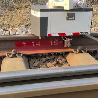 Automated Railway Marking Robot with Dual Rail Printing Capability and Precise Line Placement Accuracy
