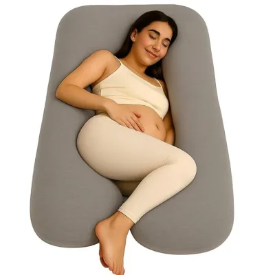 Popular Wholesale Soft Comfortable Cotton U-shaped Pregnancy Pillow for Belly Back Legs Full Support