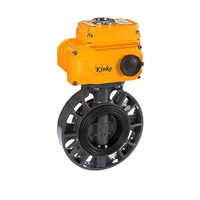 D971X-10U Electric Flanged butterfly Valve 50NM Rubber DN25~80 UPVC Valve