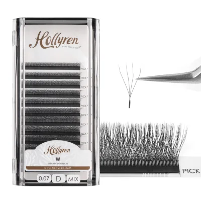 Custom Ready-Made Eyelash Extension Bundles 2/3/4/5/6/7/8D Pro Made Lash Extensions Y V W Lash Extensiones De Pestanas