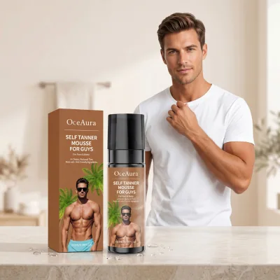 Private Label Moisturizing Fast-drying Non-greasy OceAura Self Tanner Mousse for Guys