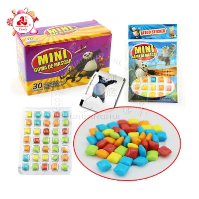 Cartoon Panda Bubble Gum / Mini Gum With Tattoo in Tablet