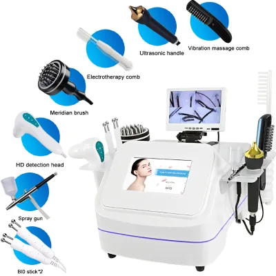 7 in 1 High Frequency Desktop Scalp Massage Machine Multifunctional Scalp Massage Hair Follicle Hair Regrowth