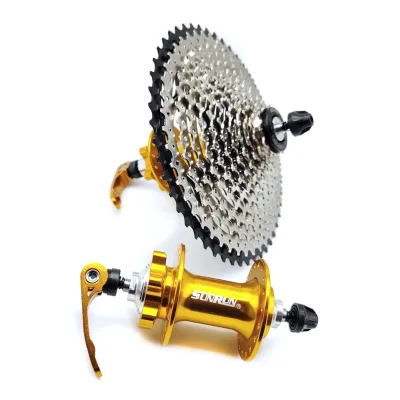 MTB Bicycle Hub & Cassette Groupset SUNRUN CS-M1250 & FH-M02 RH-M02 Cassette Sprocket with Bearing Hub