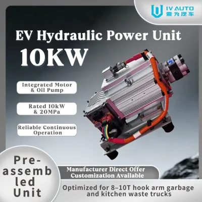 Yiwei 10kW E-PTO Hydraulic Power Unit 20mL/r Displacement 20MPa AC220V for 8-10T Sanitation Hook Arm Truck Certified