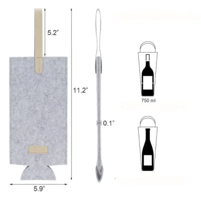 New Large High Quality Multifunctional Detachable Felt Wine Bag