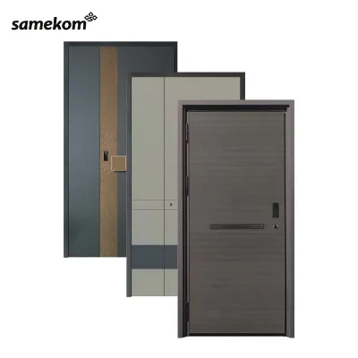 Industrial Aluminum Frame Entry Door Fire-Rated Panel Project Door Anti-Pry Hinge Entrance Door