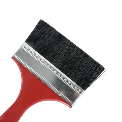 DIY Home Improvement Paint Brush Set Plastic Red Handle Flat Brush for Painting Furniture Wall Surface