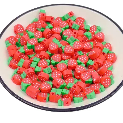 Mixed colors various fruit polymers sliced soft clay beads handmade beads ankle chains earrings necklaces Hei Shi beads