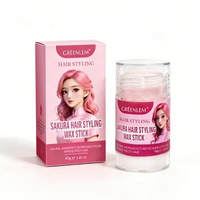 GREENLEM Cherry Blossom Hair Wax Stick for Flyaways, Tame Baby Hairs & Edges, Non-Greasy Hold