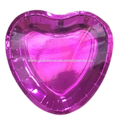 Heart shape paper plate