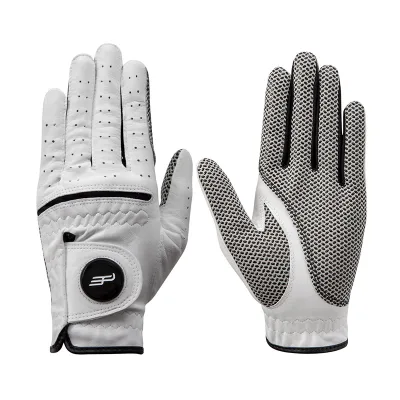 Golf Gloves Premium Quality Custom Logo Cabretta Leather Gloves for Men Non-Slip Waterproof for Sports Cycling Travel