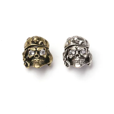 Pirate Beads Skull Pendants for Diy Accessories Outdoor Knife Lanyard Keychain Paracord Bracelets