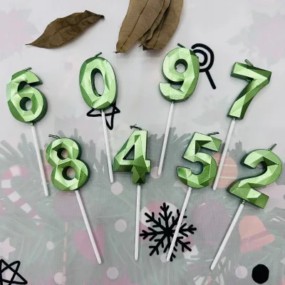 0-9 Numeral Candles Luxury Customized Packaging Green Making Candle Wholesale Candles
